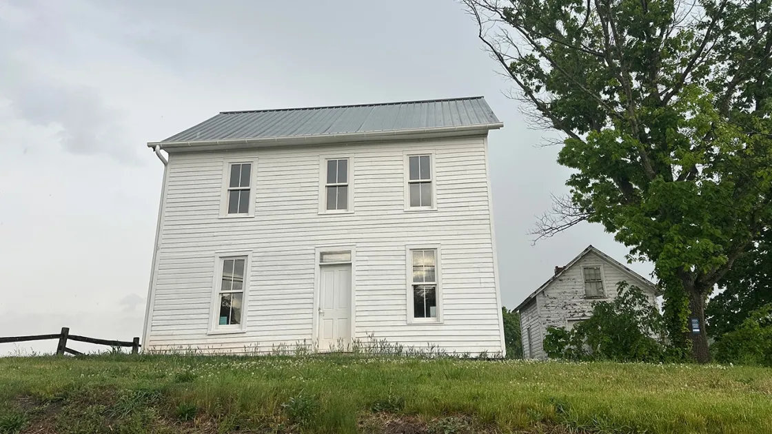 The McKnight House restored to its 1863 appearance. 